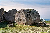 Selinunte the temple hill. Temple G (VI-V c BC), dedicated to Apollo it is one of the largest Greek temples ever attempted. Ruins are left on the ground in a gigantic and fascinating heap of ruins. 